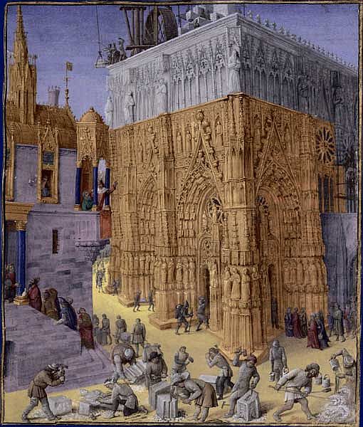 Fouquet, construction du Temple de  Jérusalem